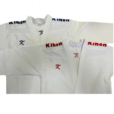 KIHON Кимоно KUMITE RED AND BLUE SHOULDERS KARATE GI Размер 190