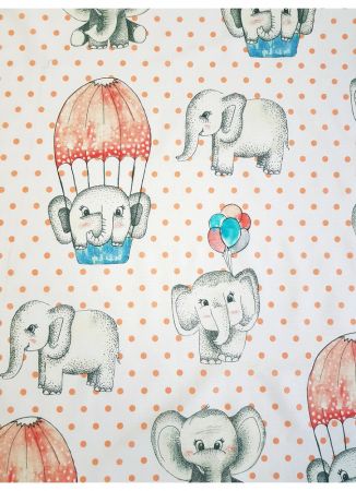 Хлопковая пелёнка 85x85 см ELEPHANTS