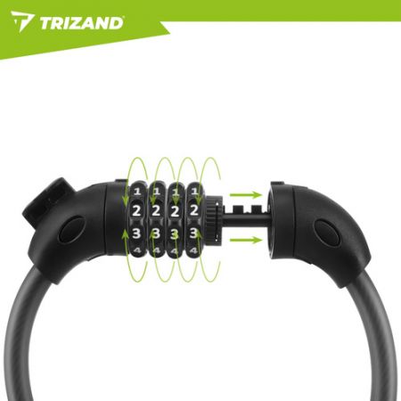 Velosipēda slēdzene ar kodu 120 cm (P27338)