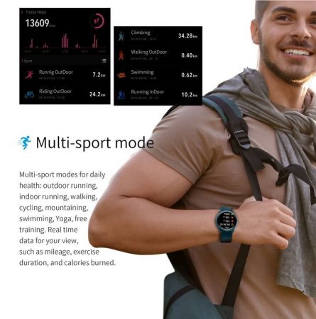 Gino Rossi Smartwatch G.RSWSF1-6F1-1 blue/black + дополнительный БРАСЛЕТ (zg309d)