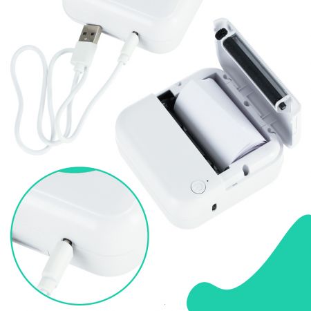 Мини портативный принтер квадрат USB (4218)