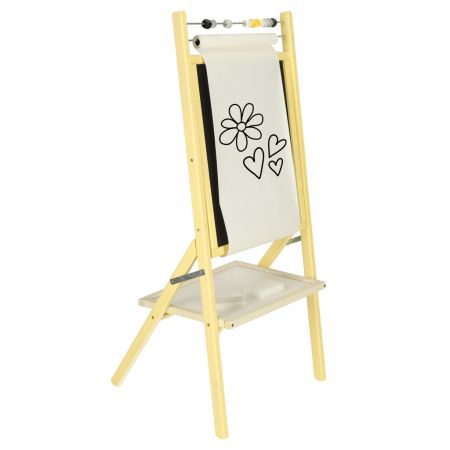 Двухсторонняя доска с мелками, магнитами и рулоном бумаги 46x43x89см (3826)