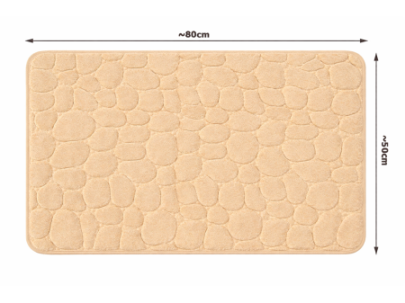 Коврик для ванной 80x50 см бежевый (P27606_BE)
