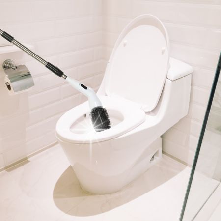 Elektriskā tīrīšanas birste ar 9 maināmiem uzgaļiem ar regulējamu rokturi USB (3296)