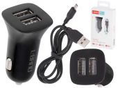 Автомобильное зарядное устройство DUAL USB + Micro USB черное (5333_1)