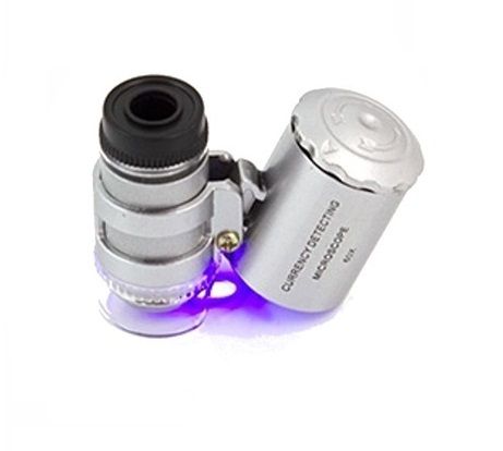 Карманный микроскоп 60x LED UV (P09078)