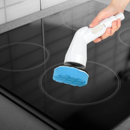 Elektriskā tīrīšanas birste ar 9 maināmiem uzgaļiem ar regulējamu rokturi USB (3296)