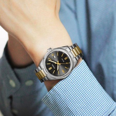 CASIO Vīriešu pulkstenis MTP-1302SG-1BV (ZD072O) + BOX silver/gold