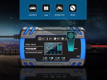 Автоматическое автомобильное зарядное устройство 12V 24V (P10096)