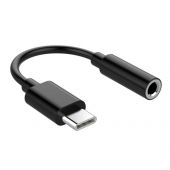 Riff Adapteris USB-C uz 3.5mm Audio ligzda 9cm priekš Austiņām & Skaļruņiem & Auto (OEM) Black (HQ-AD-TPC-BK)