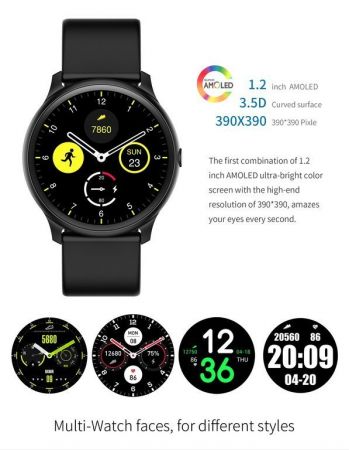 Gino Rossi Smartwatch G.RSWSF1-3C1-1 silver/black + дополнительный БРАСЛЕТ (zg309a)