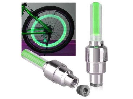 Gaismas uzliktņi priekš velosipēda / auto zaļi 2 gab (P14071_Z)