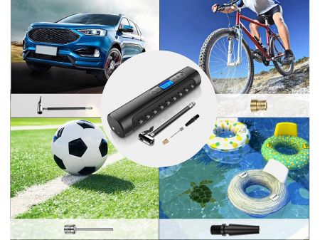 Elektriskais sūknis automašīnām, velosipēdiem un bumbām LCD 10bar (P14500)