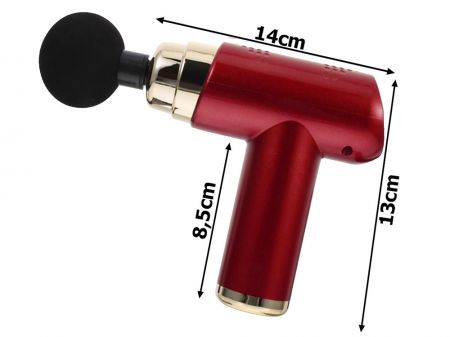 Mini masāžas pistole 4 uzgaļi sarkana (P24463_CZE)