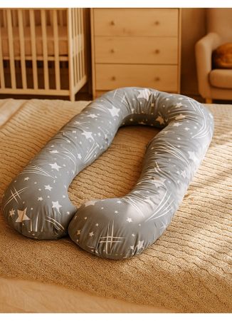 Подушка анатомической формы для беременных RELAX grey stars