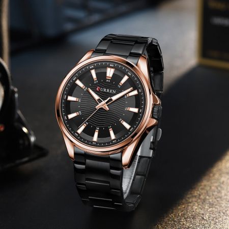 CURREN Vīriešu rokas pulkstenis 8424 (ZC040D) + BOX gold/black