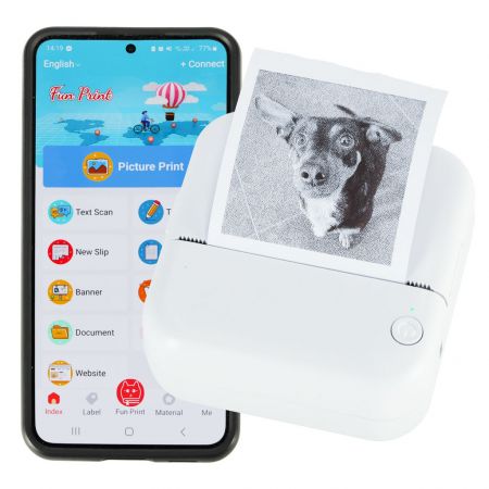 Мини портативный принтер квадрат USB (4218)