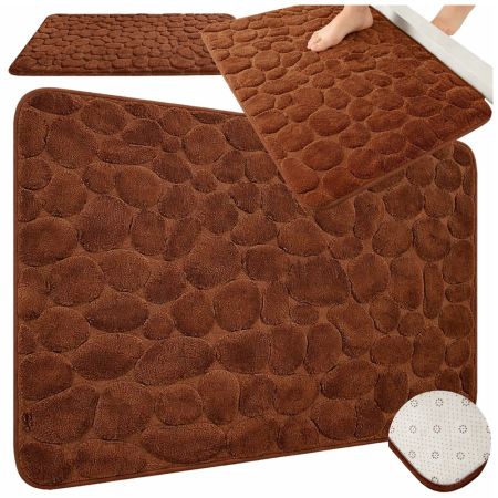Коврик для ванной 80x50 см коричневый (P27606_BR)