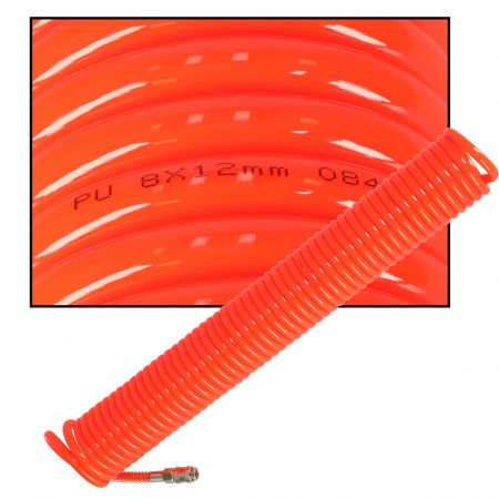 Spirālveida pneimatiskā šļūtene kompresoram, 12mm, 15m (4725)