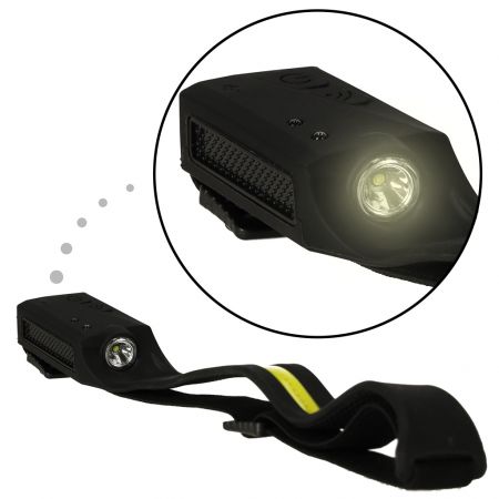 Налобный фонарик LED USB заряжаемый с датчиком движения (4841)
