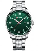 CURREN Vīriešu rokas pulkstenis 8411 (ZC037B) + BOX silver/green