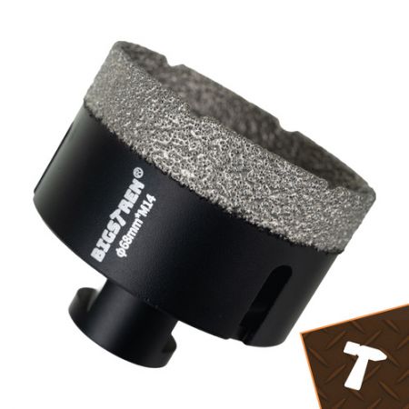 Dimanta caurumzāģu komplekts 6–68 mm + adapteris - 6 daļu komplekts keramikas izstrādājumiem un keramikai Bigstreen (P27079)