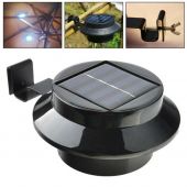 Dārza lampa ar saules bateriju 3LED melna (PZD52)