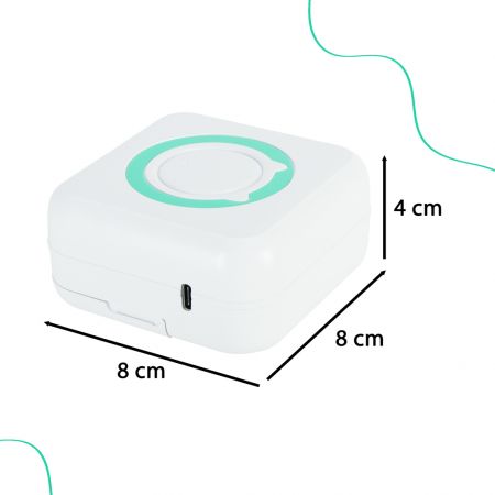 Мини портативный принтер квадрат USB (4218)