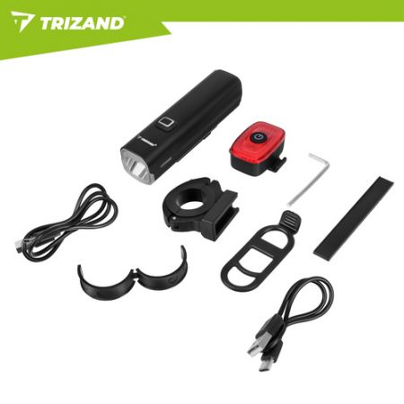 Велосипедный передний и задний фонарь 1000lm 4800mAh USB (P27801)