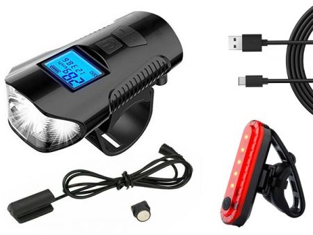 LED velosipēdu lukturis ar skaitītāju (P14490)
