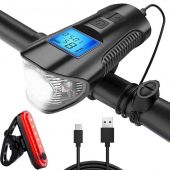 LED velosipēdu lukturis ar skaitītāju (P14490)