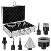 Dimanta kroņurbju komplekts koferī 7 gab. M14 6-68 mm (P27080)