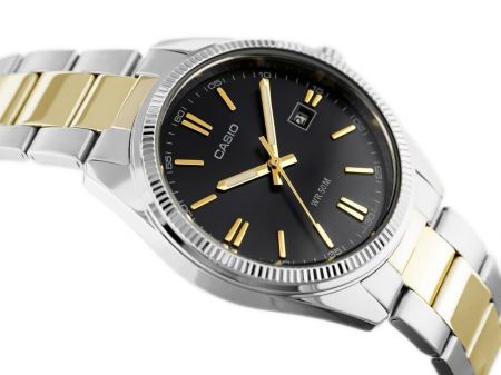 CASIO Vīriešu pulkstenis MTP-1302SG-1BV (ZD072O) + BOX silver/gold