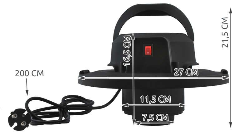 Kaminer Putekļu sūcēja motors ar vāku 16L 800W (P0950)