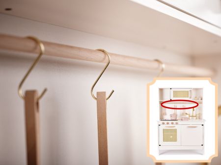 Bērnu koka virtuve retro stilā ar aksesuāriem 100cm (6284)