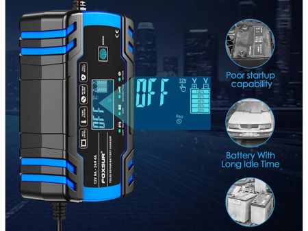 Автоматическое автомобильное зарядное устройство 12V 24V (P10096)