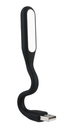 Силиконовая лампа USB - черная (P3184)