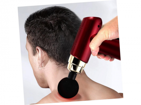 Mini masāžas pistole 4 uzgaļi sarkana (P24463_CZE)