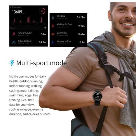 Gino Rossi Smartwatch G.RSWSF1-3C1-1 silver/black + дополнительный БРАСЛЕТ (zg309a)