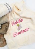 Подарочное полотенце LUX c вышивкой LABĀKĀ KRUSTMĀTE (Y40)