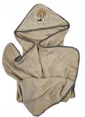 ДЕТСКОЕ ПОЛОТЕНЦЕ С КАПЮШОНОМ ЩЕНОК BEIGE