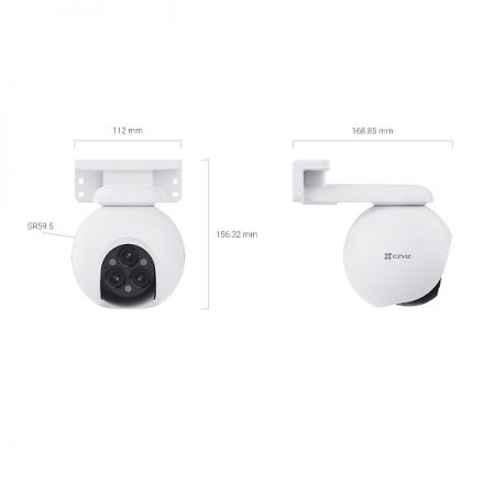 EZVIZ H80 Уличная панорамная камера Pan & Tilt 360 с тремя объективами и Wi-Fi (4MP+4MP+4MP) (CS-H80f)