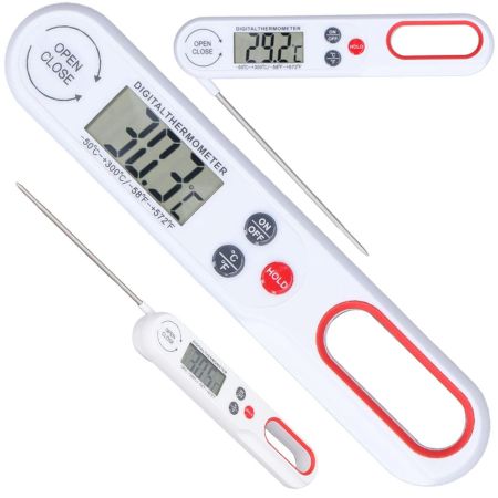 Elektronisks termometrs ar LCD displeju -50 līdz 300 °C balts (P07176_B)