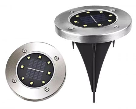 Dārza lampa ar saules bateriju 8 LED 4 gab PZD50J