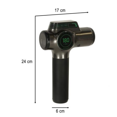 Masāžas pistole + 8 uzgaļi + USB + soma (3713)