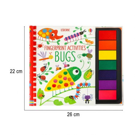 Krāsojamā grāmata Pirkstu nospiedumi 64 lapas 7 krāsas BUGS (3857_1)