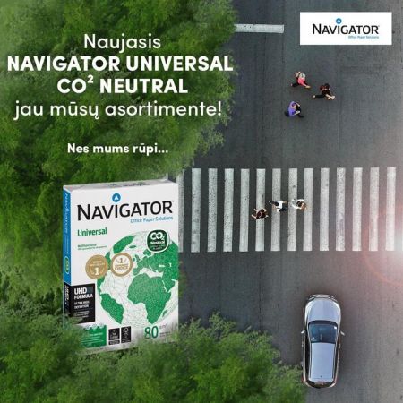 Navigator Бумага CO2 NEUTRAL, A4, 80 g/m2, 500 lapas (100-10030)