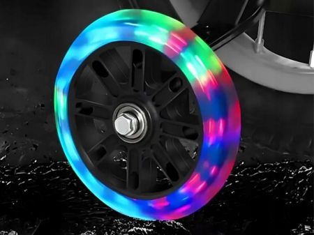 Sānu velosipēda palīgriteņi ar LED apgaismojumu (P14624)