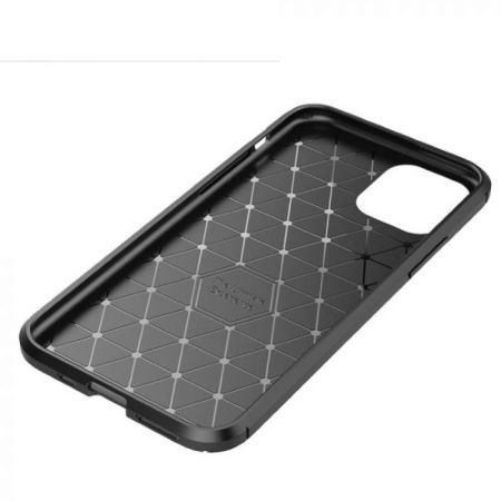 TakeMe Супер тонкий и прочный TPU чехол-крышка с эффектом КАРБОНА для Apple iPhone 11 (6.1