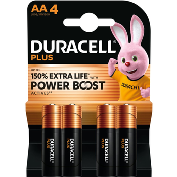 Duracell MN 1500 Plus Power Boost AA (LR6) Блистерная упаковка 4шт. (MN1500PB4)